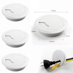 HASTHIP® 4Pcs 2.36Inch Desk Grommet Desk Wire Cord Cable Grommets Hole Cover Flexible Desk Cord Grommets Cable Wire Grommet Cable Hole Cover for Managing and Hiding Office PC Desk Cable Cord, White