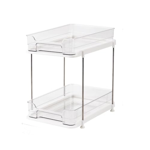 HASTHIP® 2 Tier Pull Out Under Sink Organizers and Storage for Bathroom or Kitchen for Bathroom Vanity Counter Pantry with Drawers