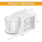 HASTHIP® Stationary Organizers Box, Desk Storage Box and Organiser with 2 Pull Out Drawer, 360° Rotating Pen Stand for Office Stationery Supplies, Study Table Organiser