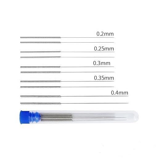 HASTHIP® Kit de Limpieza de Boquillas para Impresora 3D,10 Piezas Agujas Acero Inoxidable 0.2/0.25/0.3/0.35/0.4 mm con Contenedor,Herramienta Limpieza y Mantenimiento Boquilla para