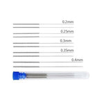 HASTHIP® Kit de Limpieza de Boquillas para Impresora 3D,10 Piezas Agujas Acero Inoxidable 0.2/0.25/0.3/0.35/0.4 mm con Contenedor,Herramienta Limpieza y Mantenimiento Boquilla para