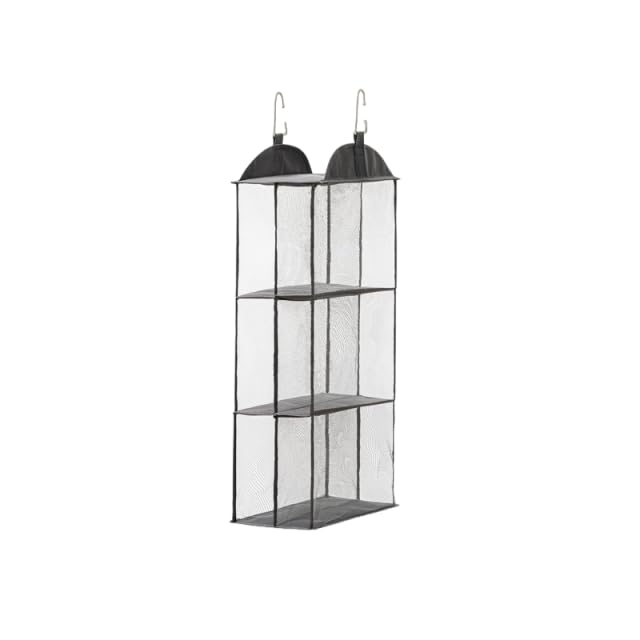 HASTHIP® Organizador Colgante de Bolsos con 6 Compartimentos Integrados,diseño de Doble Fila,Caja Almacenamiento Transparente Tela Oxford para Armario y Estante Bolsos