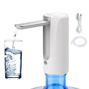 HASTHIP Automatic Water Dispenser Pump for 20 L Bottle with LED Touch Display & 1200 mAh Battery | Foldable Spout for Home and Office