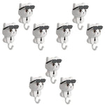HASTHIP® 9PCS Cat Wall Hooks PVC Cartoon Tail Adhesive Towel Home Decor Utility for Kitchen Wardrobe Door Bathroom