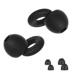 HASTHIP® Reusable Silicone Noise Cancelling Ear Plugs for Sleeping, Soft Sleep Earplugs with Extra Tips & Storage Case, Black