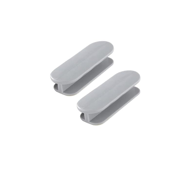 HASTHIP® Pack of 2 Self-Adhesive Aluminium Door Handles, Heavy Duty Pulls for Cupboard, Sliding, Closet, Cabinet, Balcony, Interior Doors, Easy Install, Black
