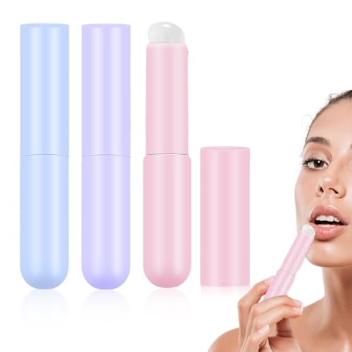 HASTHIP® 3pcs Lip Applicator Silicone Lip Applicator Lip Balm Brush, Reusable Silicone Brush for Lipstick, Versatile Silicone Lip Brush for Lip Balm, Lip Gloss, Lip Stick, Concealer and Nail Art