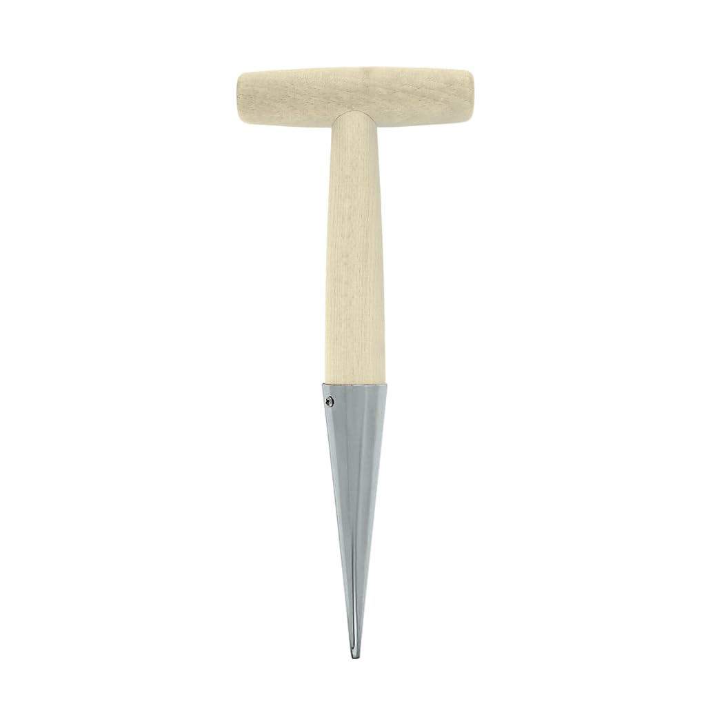 HASTHIP Dibber for Seed and Seedling Planting with 10 in Wooden Handle and Metal Tip | Ergonomic T Handle