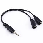 HASTHIP® BrandName Headphone Splitter 3.5mm Audio Jack to Dual Female Stereo Adapter, Universal TRRS Y Splitter Compatible with Phones, Laptops, Tablets, MP3, Earphones, Headset, Plug and Play Audio