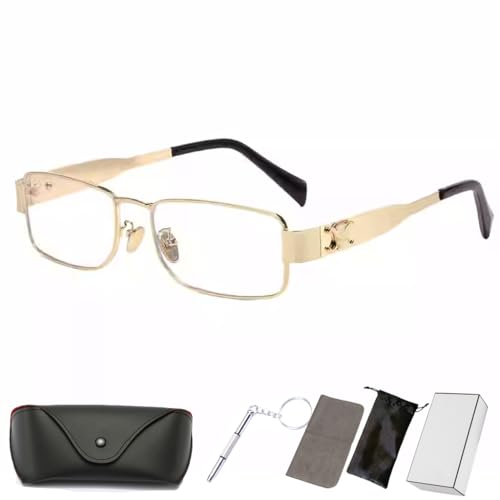HASTHIP® Luxury Metal Small Frame Punk Sunglasses Women and Men Summer Traveling Eyeglasses