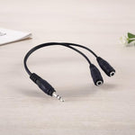 HASTHIP® BrandName Headphone Splitter 3.5mm Audio Jack to Dual Female Stereo Adapter, Universal TRRS Y Splitter Compatible with Phones, Laptops, Tablets, MP3, Earphones, Headset, Plug and Play Audio