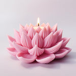 HASTHIP® Lotus Resin Silicone Moulds - Cake Chocolate Mold 3D DIY Fondant Candle Soap Mould, Blooming Lotus Resin Aromatherapy Candles Gift Mold
