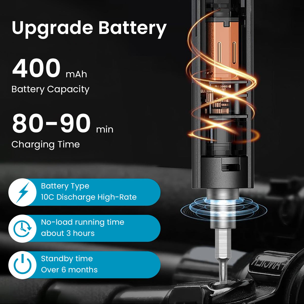 HASTHIP® Electric Screwdriver Set, Rechargeable Mini Screwdriver Set, 50 in 1 Power Repair Tool Kit with Torque and Power Display,