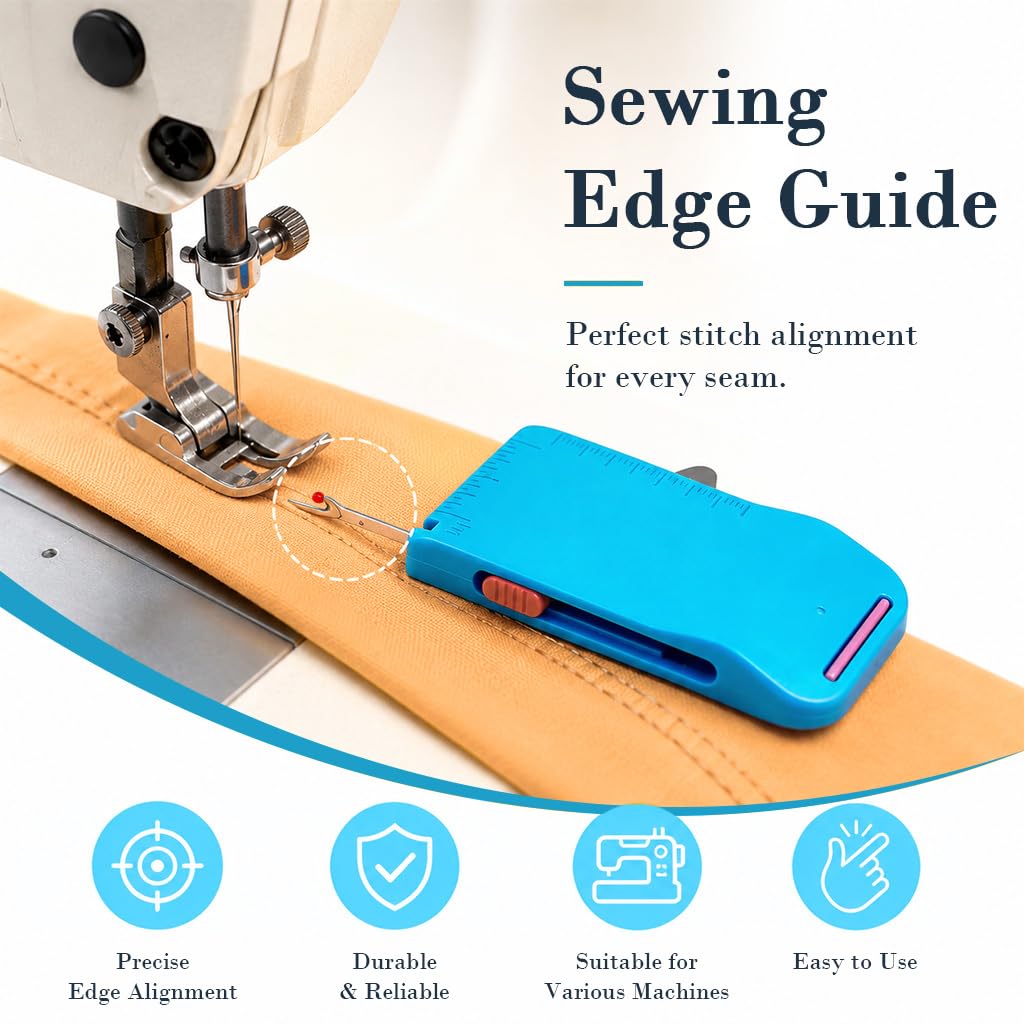 HASTHIP Magnetic Sewing Machine Seam Guide with Dual Scale and Retractable Seam Ripper