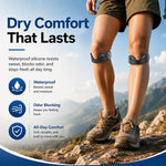 HASTHIP 2Pcs Patella Knee Support Strap with Adjustable Compression and Silicone Cushioning