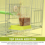 HASTHIP® No Mess Parrot Automatic Feeder Anti-Scattering Bird Feeder for Cage Bird Food Bowl
