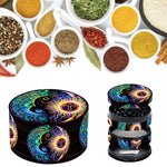 HASTHIP® Kitchen Herb Grinder Spice Mill Metal Grinder with Precision Teeth 4-Layer Fine Herb Grinder Boutique Zinc Alloy Kitchen Grinder for Herbs & Spices