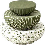 HASTHIP 3 Pack Linen Cotton Bowl Covers with Elastic Fit for Bread Proofing and Meal Prep