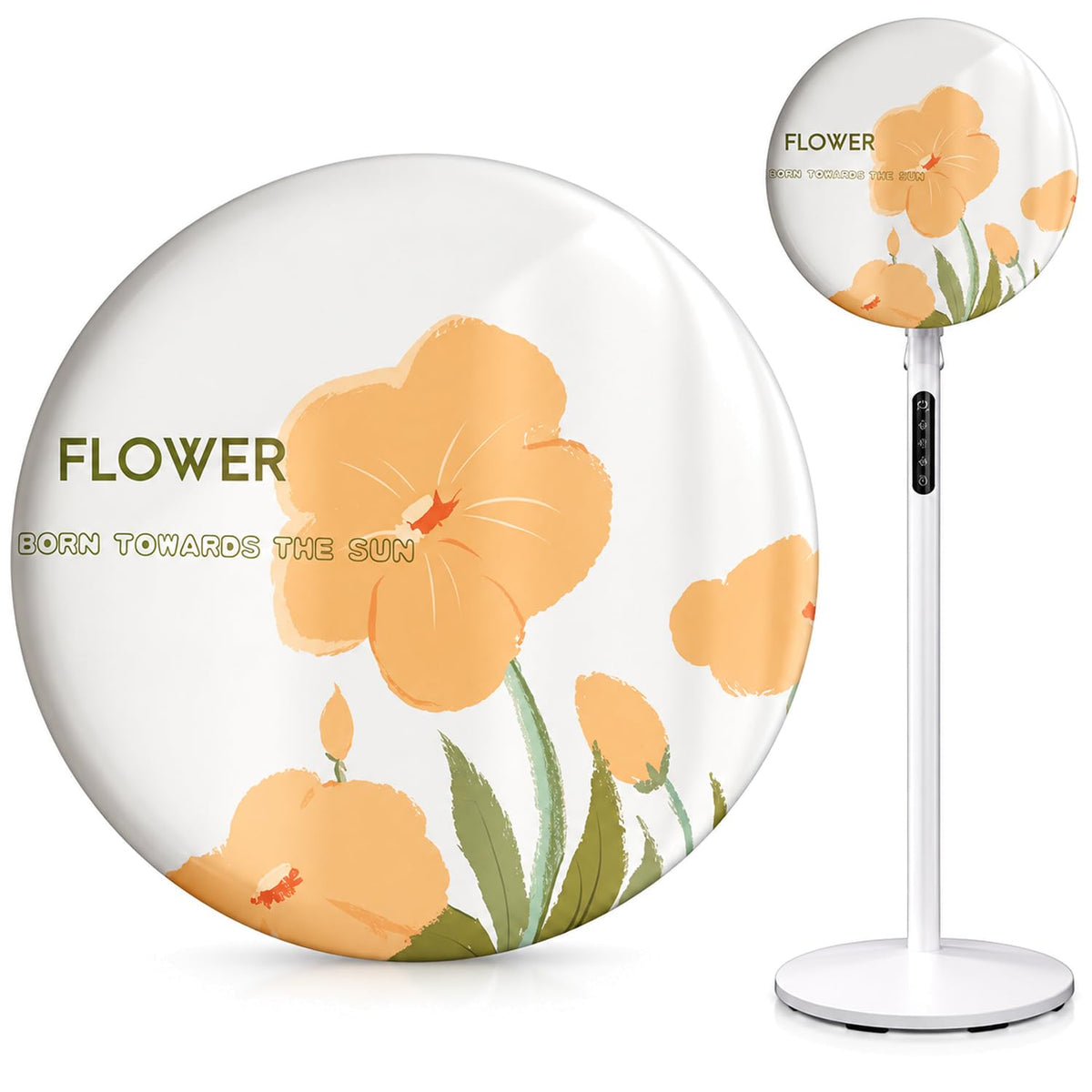 HASTHIP Washable Round Pedestal Fan Dust Cover, Stretch Polyester with Elastic Fit up to 45cm