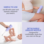 HASTHIP® Peri Bottle, 500ml Portable Travel Bidet with Bag, with 2 Interchangeable Spray Nozzles Travel Bidet with Storage Bag Cleansing Bidet Sprayer for Personal Hygiene Care, Postpartum Perineal