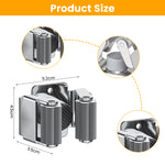 HASTHIP® Broom and Mop Holder Wall Mount Heavy Duty Broom Hooks Space-Saving Broom Rack Stainless Steel Broom Holder for Garage, Kitchen, Closet Organization(Pack of 2)