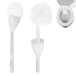 HASTHIP Toilet Brush Set for Bathroom Cleaning with Attached Sanitary Cone | 2 Pack 14 in White