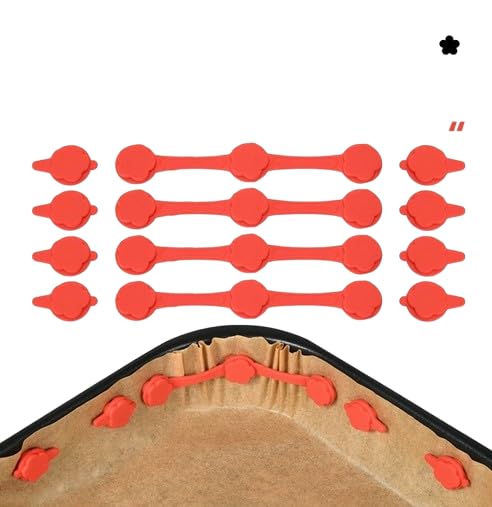 HASTHIP® 4pcs Air Fryer Magnets for Holding Down Air Fryer Liners Disposable-Red