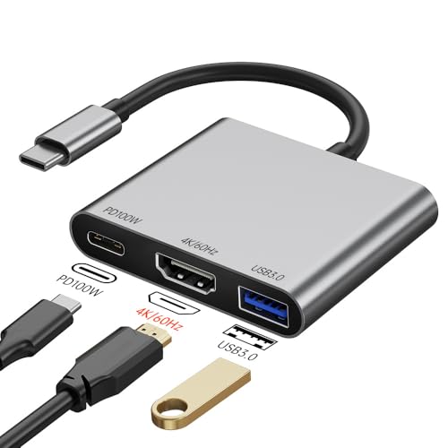 HASTHIP® USB-C to HDMI Multiport Adapter with HDMI 4K@60Hz Output