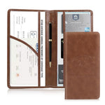 HASTHIP® Car Document Holder Bifold PU Leather Car License