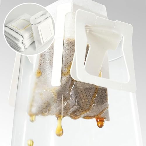 HASTHIP® 50pcs Hanging Ear Drip Coffee Filter Bags,Disposable Single Serve Coffee Filter Paper Pouch,Portable Pour Over Food Grade Filters Convenient Travel Brewing Bags