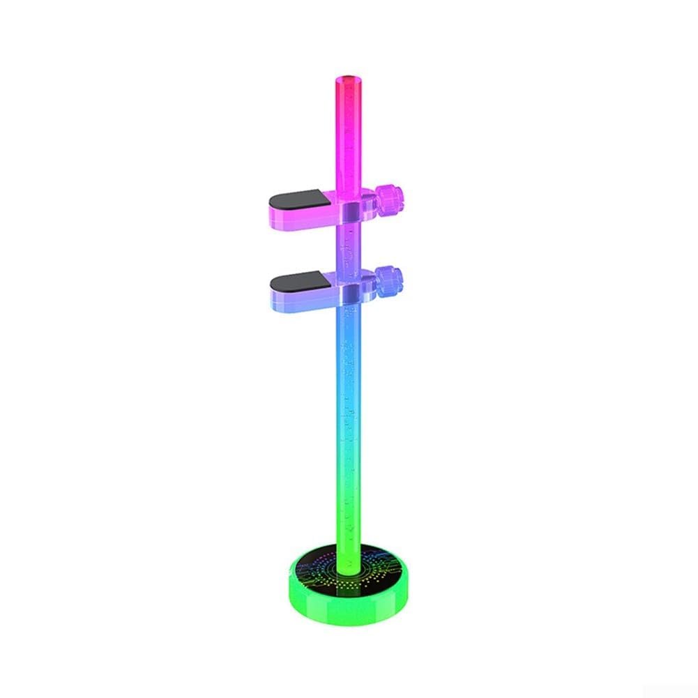 HASTHIP® Soporte GPU ARGB 5V 3Pin, Soporte Ajustable para Tarjeta Gráfica VGA de Metal con Iluminación RGB Multicolor, Bracket Anticaída para PC de Escritorio y Chasis ATX