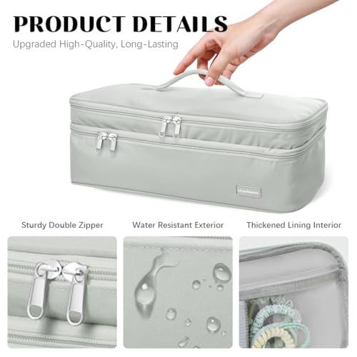 HASTHIP® Travel Carrying Case Compatible with Dyson Airwrap, Shark Flexstyle, Revlon Hair Dryer Styler, Double-Layer Storage Bag for Hair Tools & Accessories, Protective Organizer for Brushes &