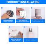 HASTHIP® Wall Mount Holder for 27mm Pump Bottles, Hand Soap Pump Bottle Rack for Kitchen Bathroom, Open Hole Stainless Steel Wall Rack for Pump Bottle Hand Soap, Shampoo, Body Wash, No-Drill