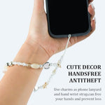 HASTHIP® Correa de Mano con Cuentas para Cámara y Teléfono, Lanyard Ajustable de Nylon con Encanto, Cordón Universal para Móvil, Bolso y Llavero