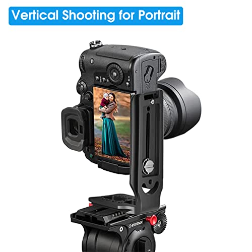 HASTHIP® DSLR L Bracket for Camera, Quick Release Plate 1/4" Vertical Horizontal Switch, Compatible with Nikon Sony Canon Panasonic Fujifilm DJI Ronin Zhiyun Weebill Gimbal Stabilizer Tripod