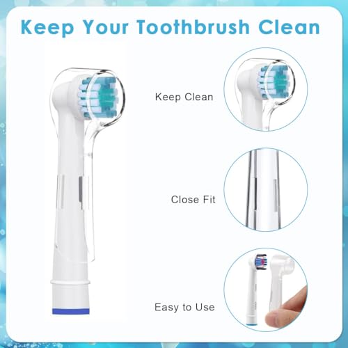HASTHIP® 4PCS Toothbrush Head Covers Compatible with Oral B iO & Pro1000, Replacement Electric Toothbrush Protective Caps for Travel and Home, Case Only