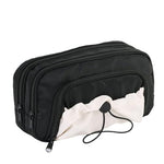 HASTHIP® Pencil Case for Students, 3-Layer Zipper Pouch Large Capacity Stationery Organizer, Soft Fabric Multi-Compartment Bag for School Boys and Girls, 21x13x10cm