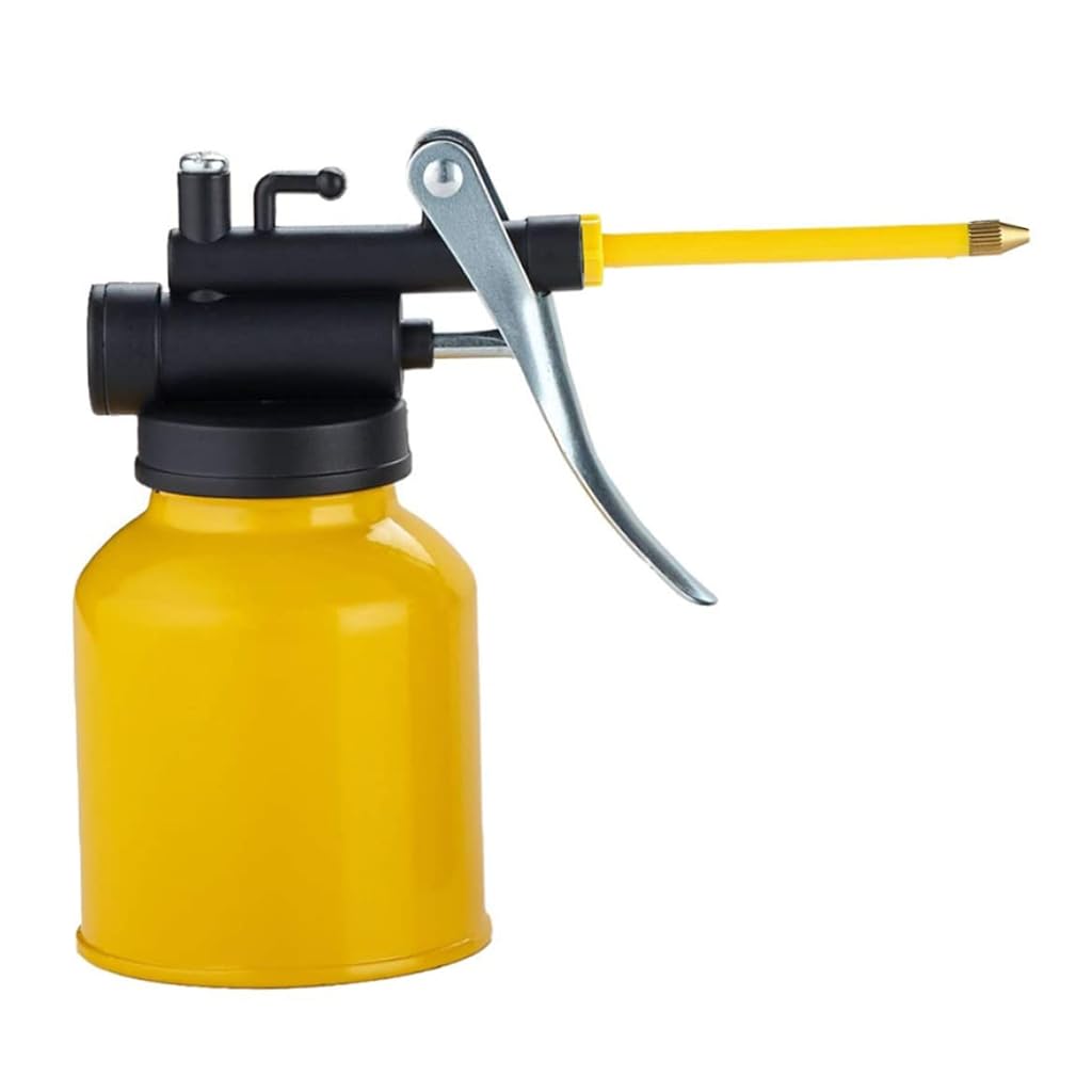 HASTHIP® Oil Can Hand Pump Yellow High Pressure Tool Straight Flexible Refueling Device