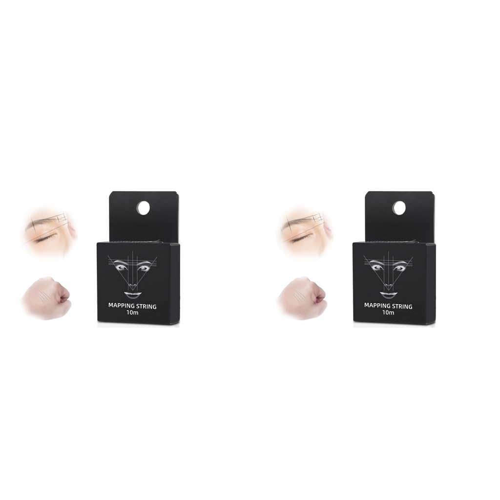 HASTHIP Mapping String for Microblading with Pre Coated Ink 2PCS | Eyebrow Symmetry Tool