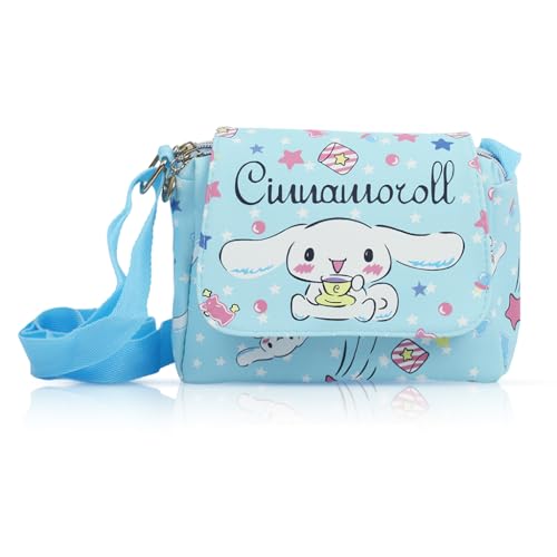 HASTHIP® Sanrio Cinnamoroll Sling Bag for Girls, Kawaii Girls Crossbody Bag Canvas Hand Bag Cartoon Cute Small Phone Bags Purse Coin Wallets Mini Shoulder Bag Gift for Girls Women, 20x15x7cm