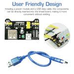 HASTHIP® 480Pcs Electronics Component Fun Kit with Power Supply Module, Jumper Wire, Precision Potentiometer, 830 tie-Points Breadboard Compatible with STM32, Raspberry Pi