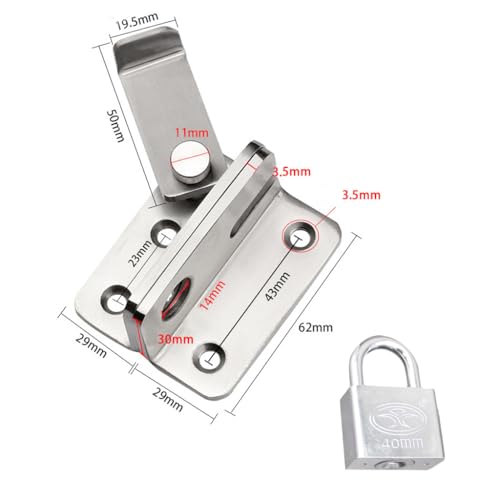HASTHIP® Flip Latch Gate Latches Slide Bolt Latch Safety Door Lock Catch