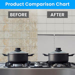 HASTHIP® Kitchen Oil Splash Guard Reuseable Oil Splash Guard One-Piece Dual Stove Oil Splash Guard Aluminum Foil Oil Splash Guard for Twin Stove Oil Splash Proof Screen Board, 76x29.5x30cm