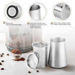 HASTHIP® Espresso Grind Sifter Stainless Steel Coffee Sieve, Fine Mesh Coffee Strainer with Lid & Dosing Cup, Detachable Design for Precision Brewing, Rustproof, Easy Clean, Espresso Accessories
