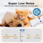 HASTHIP® Dog Hair Trimmer, 4 in 1 Dog Grooming Kit with Low Noise, Waterproof LED Display Dog Grooming Clippers Pet Hair Cutting for Dogs Cats - USB Rechargeable