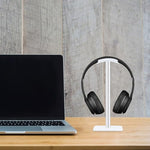 HASTHIP® Headphone Stand Desktop Headset Holder for Gaming, Universal Aluminum Headphone Stand with Solid Base, Earphone Organizer for PC Gamer Accessories, Compatible with AirPods Max, Beats, Bose,