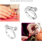 HASTHIP® 4PCS Adjustable Crochet Ring for Finger 2 Styles Knitting Rings Open Guide Yarn Holder