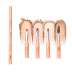 HASTHIP® BrandName 4 in 1 Makeup Brush Set, Mini Travel Makeup Brushes, Portable Stackable Eyebrow, Powder, Eyeshadow, Lip Brushes for Foundation, Blush, Concealer, Highlighter, Compact Multi-Function