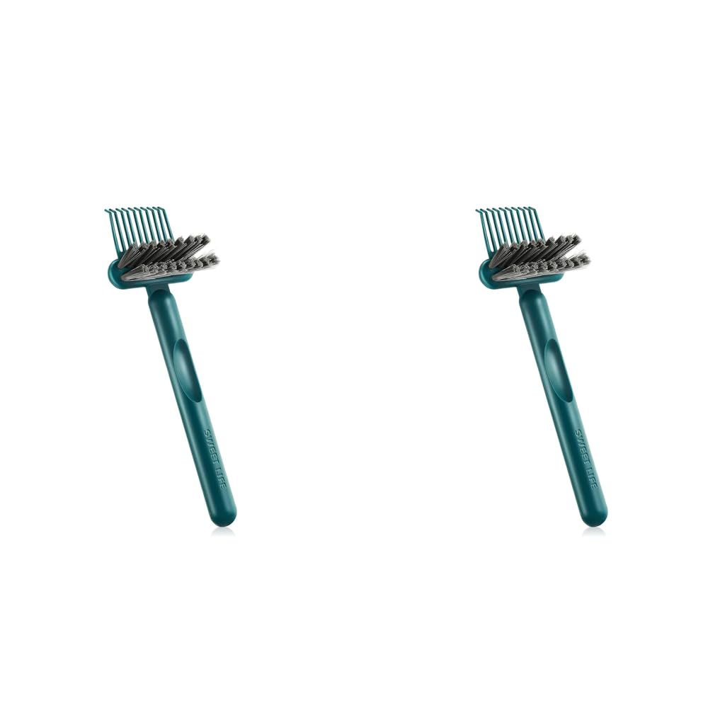 HASTHIP Hair Brush Cleaning Tool with 10 Teeth Rake and Small Brush | 2 PCS Plastic Cleaner