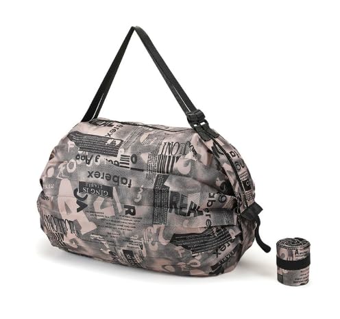 HASTHIP® BrandName Travel Duffel Bag, Large Lightweight Foldable Sport Gym Bag with Shoes Compartment, Water-Resistant Overnight Weekender Carry-On Lage for Men Women